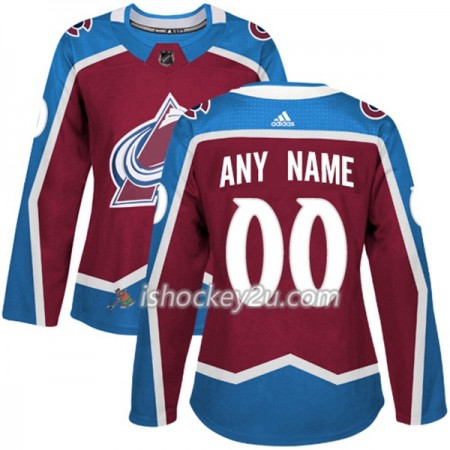 Dame NHL Colorado Avalanche Tilpasset Adidas 2017-2018 Vinrød Authentic